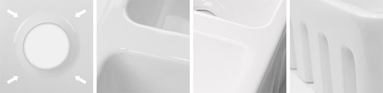farmhouse sink 33 inch white