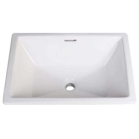 Lavabo de baño de cerámica empotrable